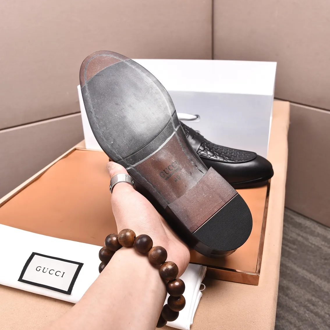 Men's shoes💰540📛📛Original (water-dyed cowhide) Gucci GUCCI official website formal shoes🌀 Italian🇮🇹imported cowhide➕top imported water-dyed cowhide lining💋Finely handmade original bottom, the real thing looks better when photographed in person Standard size 38-44